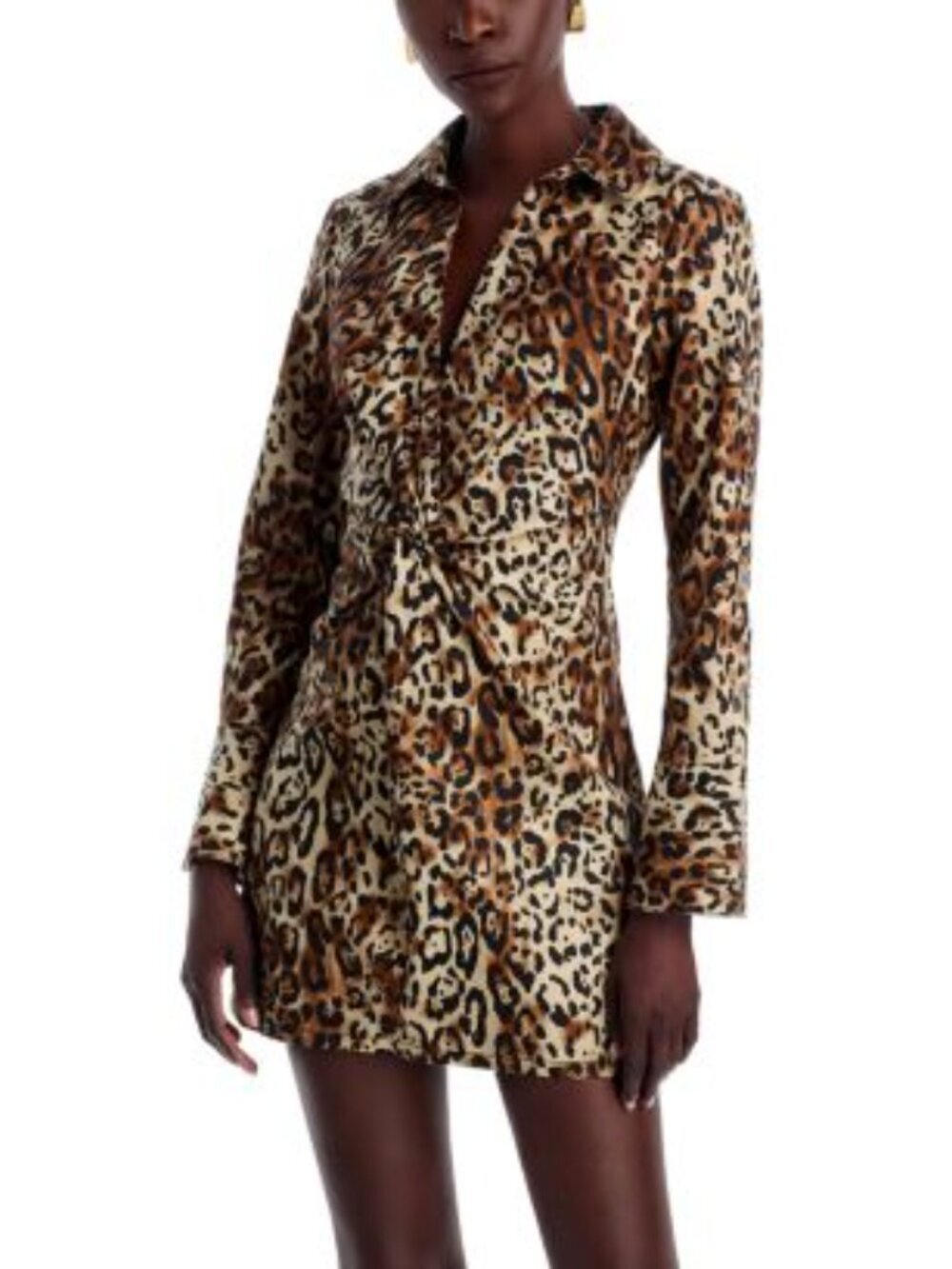 Cinq à Sept Leopard Denim McKenna Dress 6 NWT